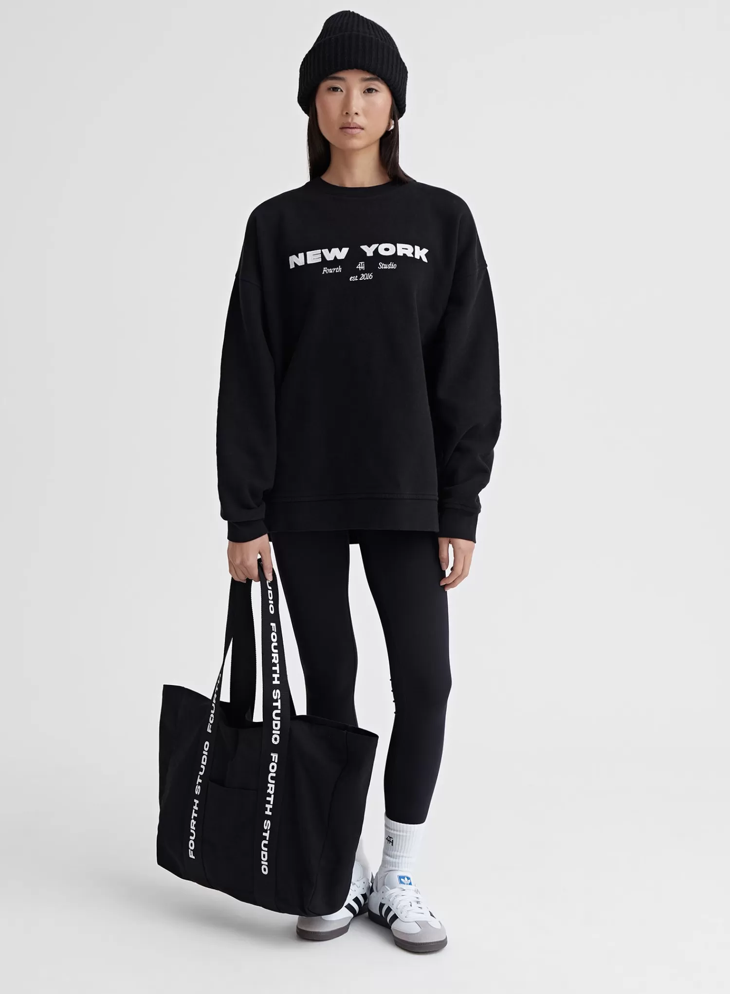 Black Fourth Studio Branded Strap Tote Bag - Abi-4th & Reckless Best Sale