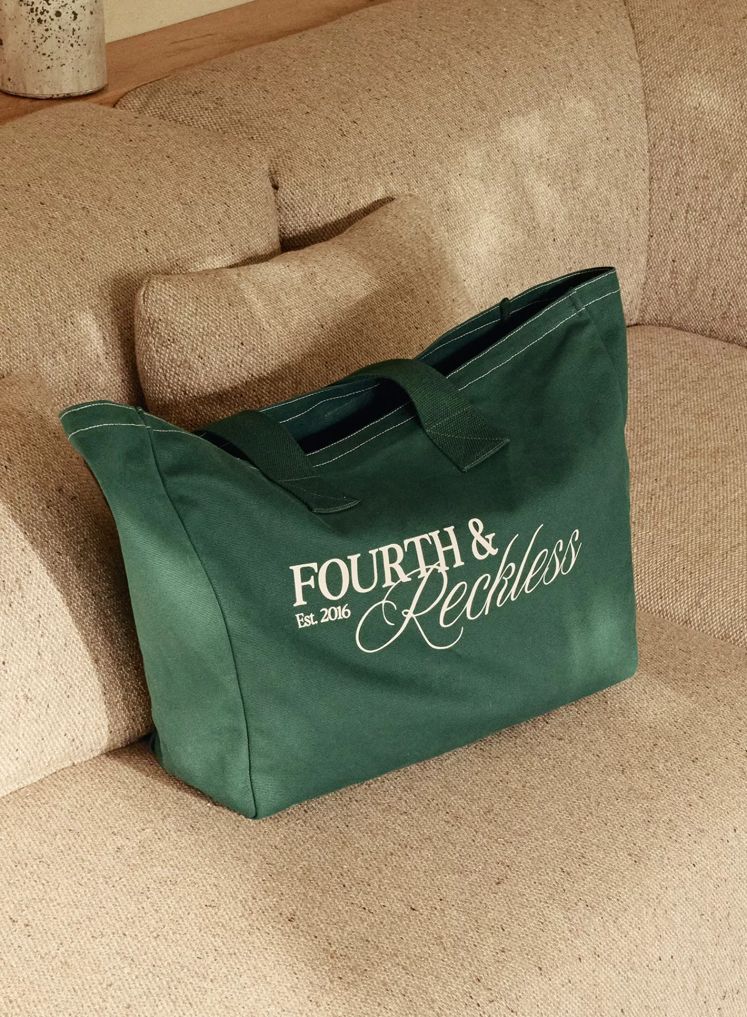 Forrest Green Fourth Branded Tote Bag - Josephine-4th & Reckless New